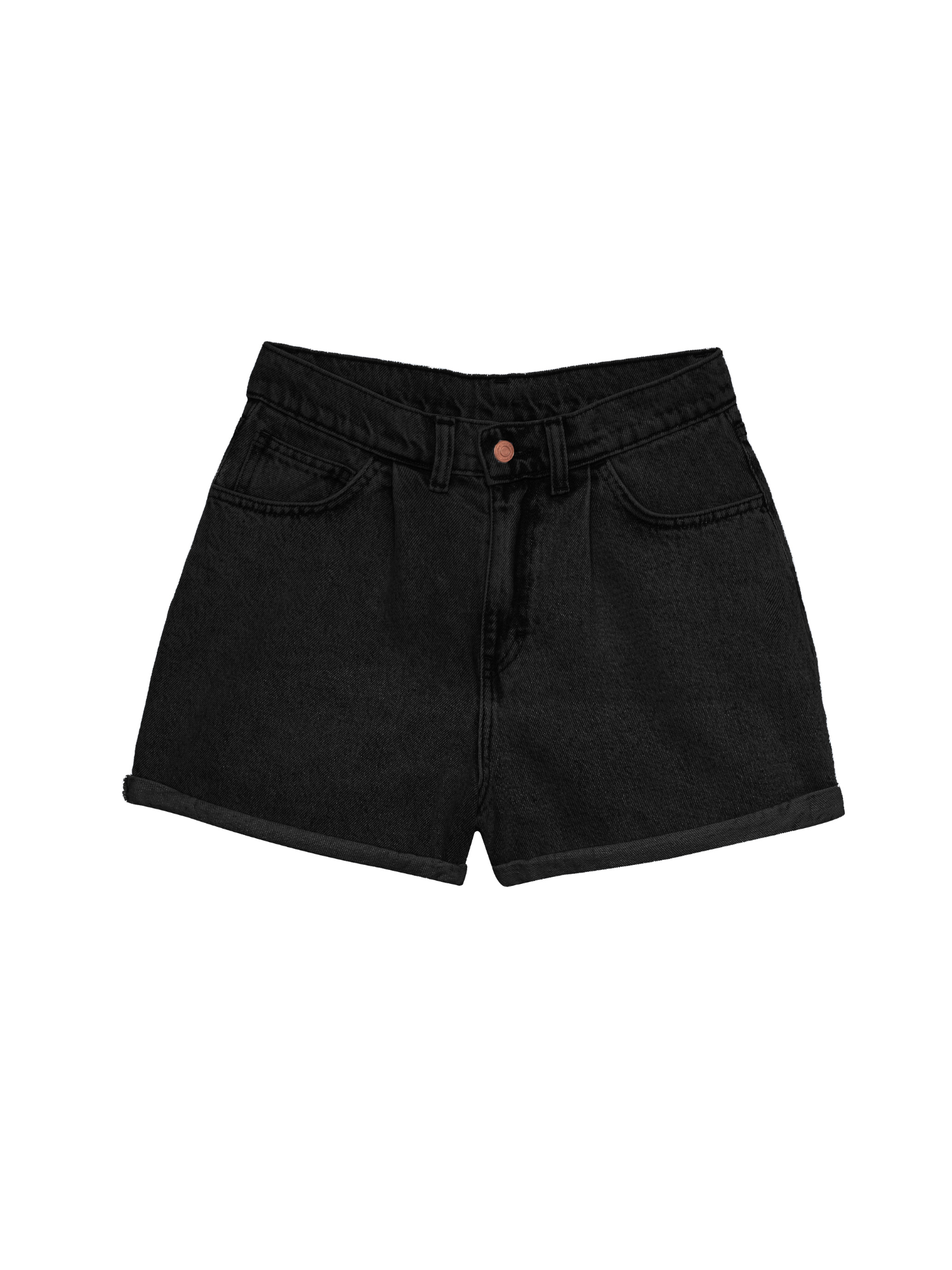 RIVER BLACK DENIM SHORTS
