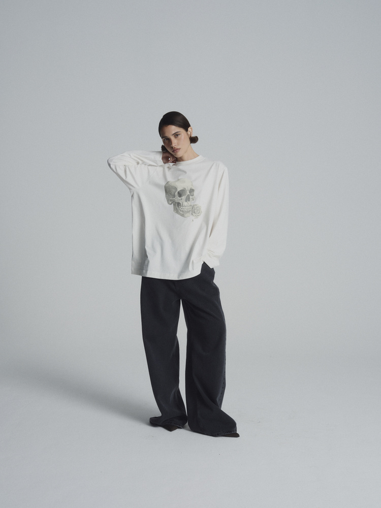 LONGSLEEVE SCULL OFF WHITE