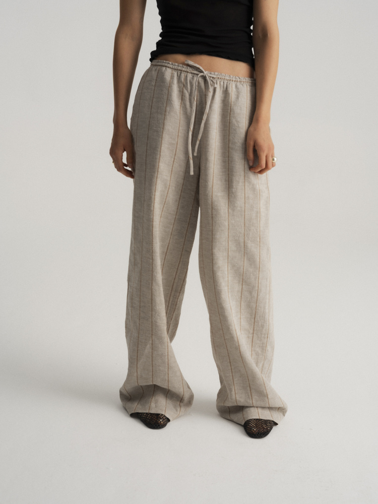 SPODNIE TAYA LINEN SAND