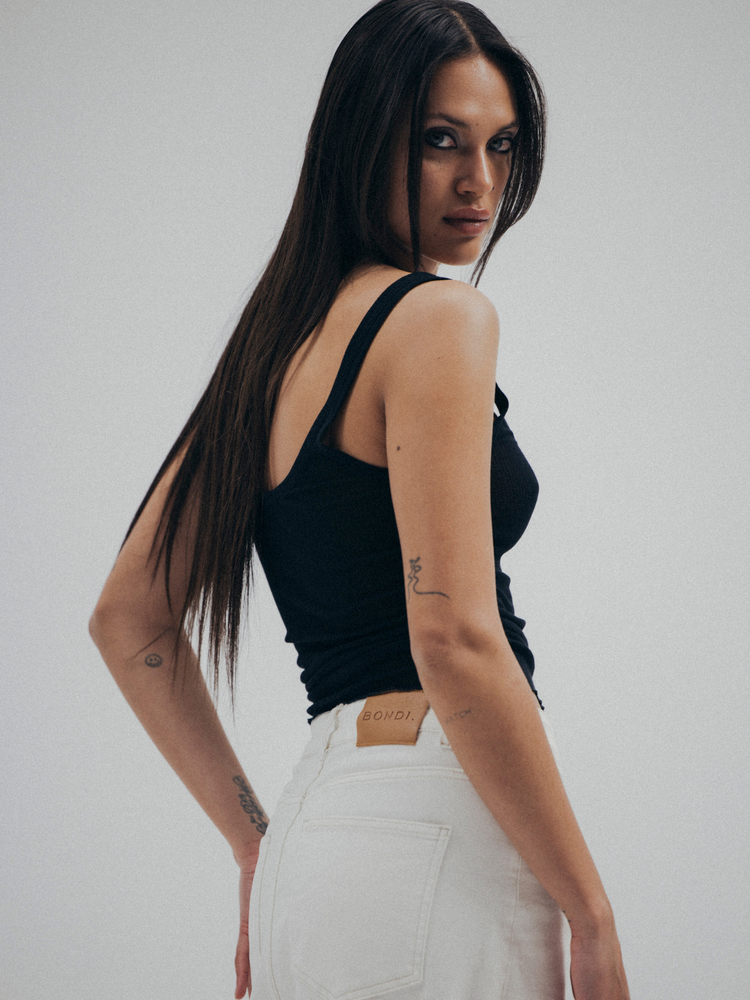 TINI TOP SHEER BLACK