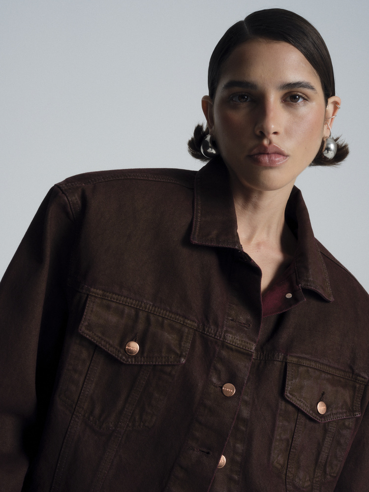 KAHN BURGUNDY WAXED JACKET