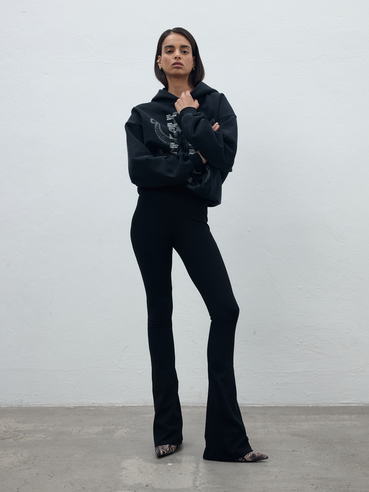 ELASTIC FLARED LEGGINGS