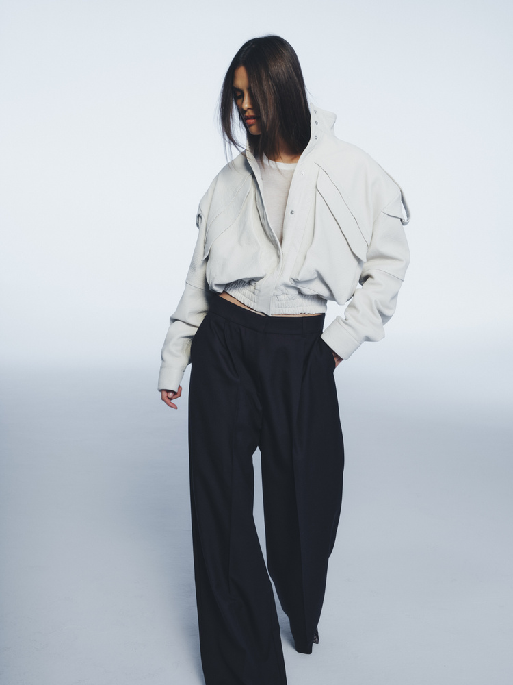 NASH CREAM LEATHER JACKET