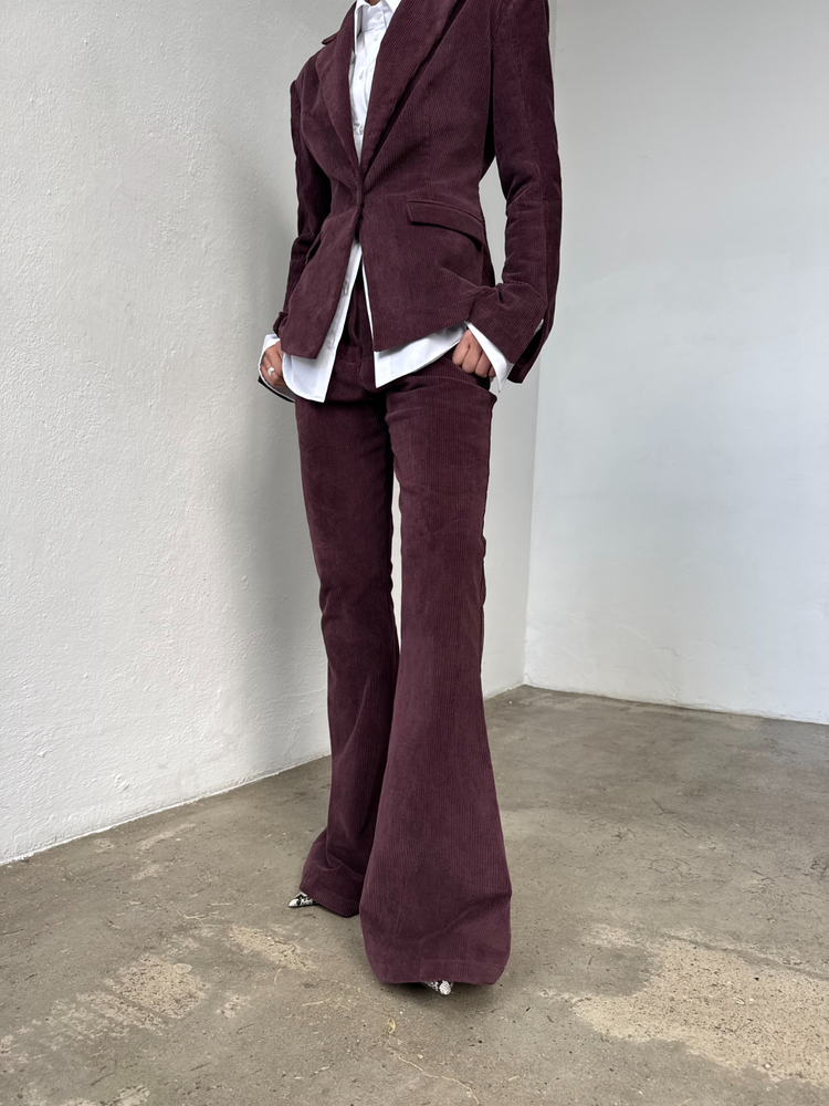 STEVIE BURGUNDY CORDUROY PANTS