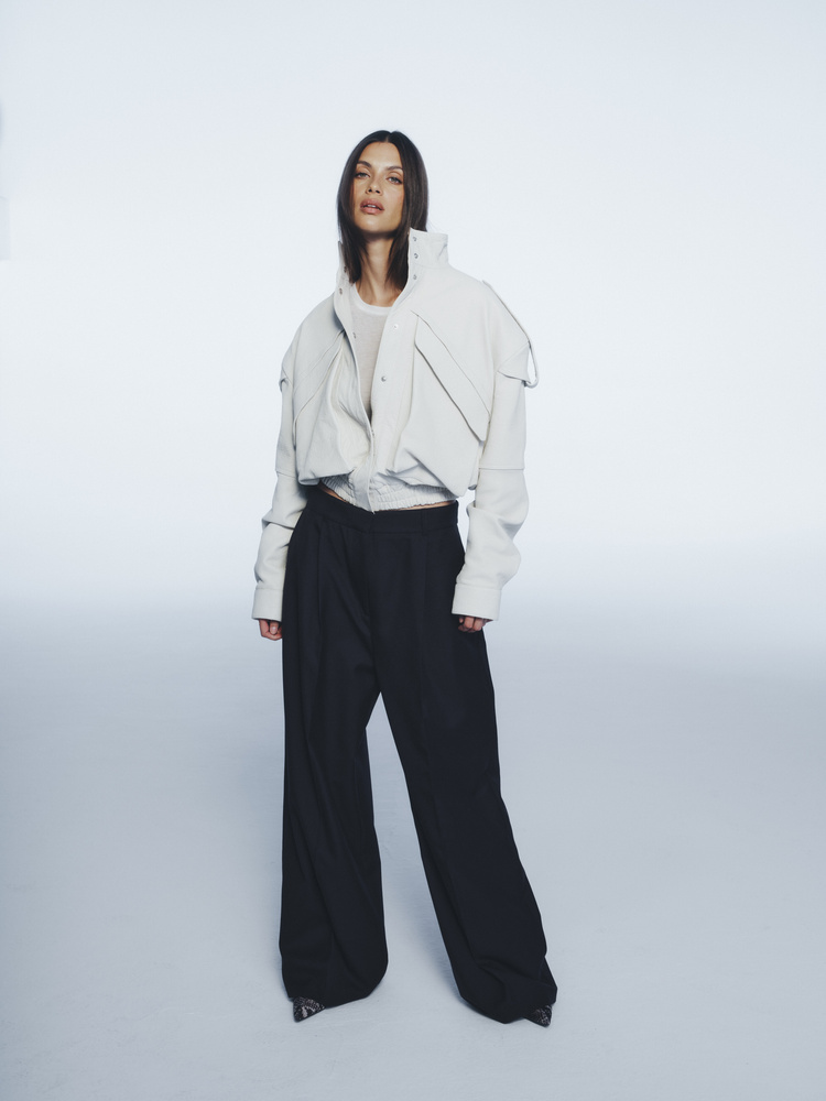 NASH CREAM LEATHER JACKET