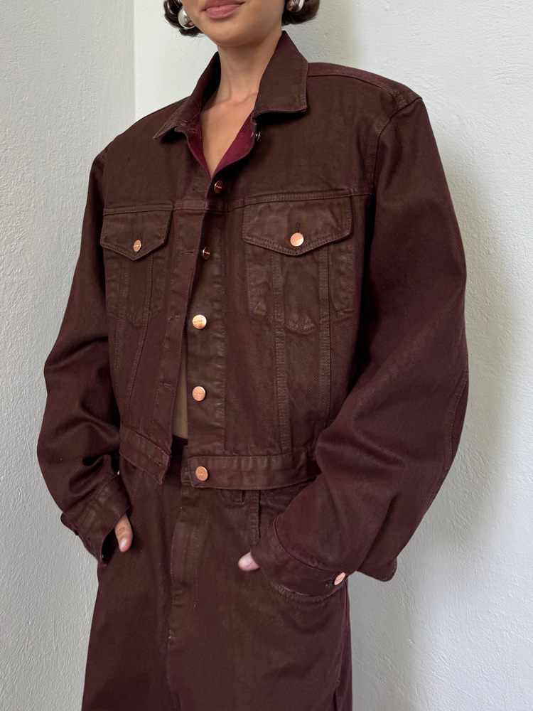 KAHN BURGUNDY WAXED JACKET