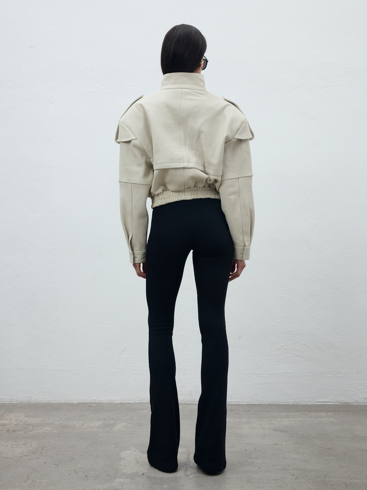 NASH CREAM LEATHER JACKET