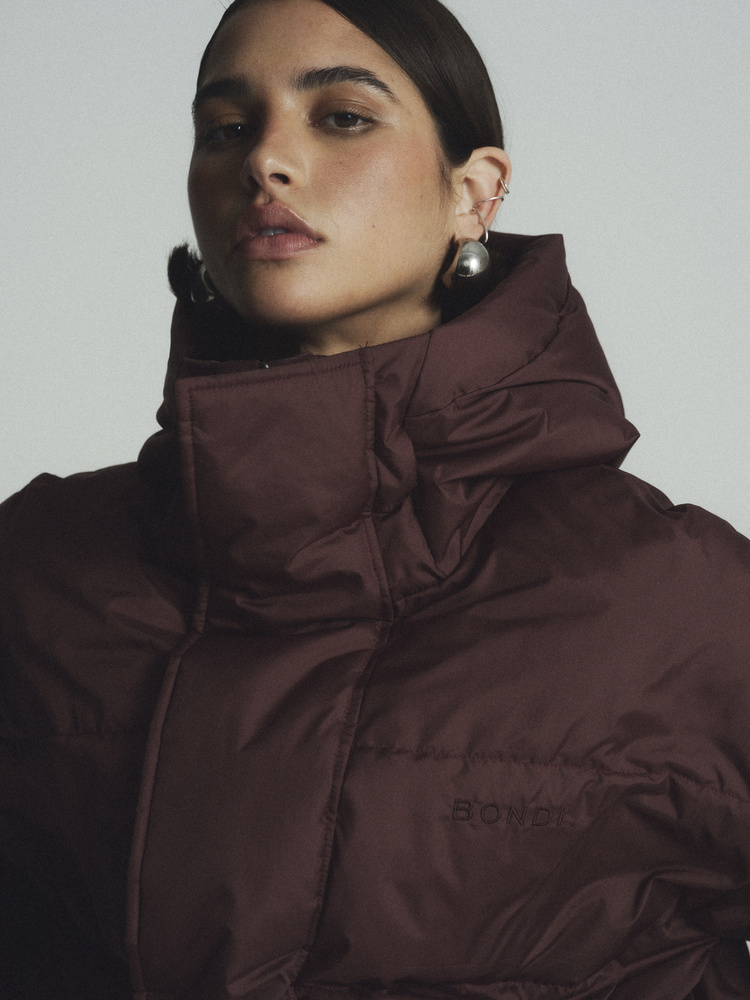 SOLVEN BURGUNDY DOWN JACKET