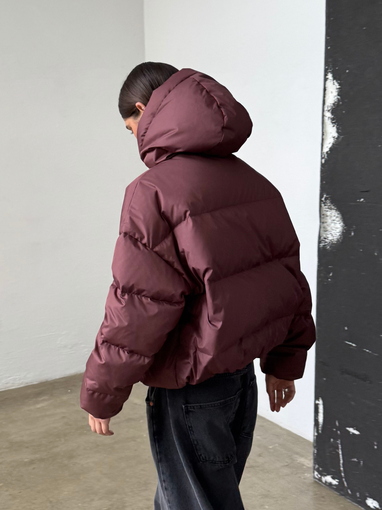 SOLVEN BURGUNDY DOWN JACKET