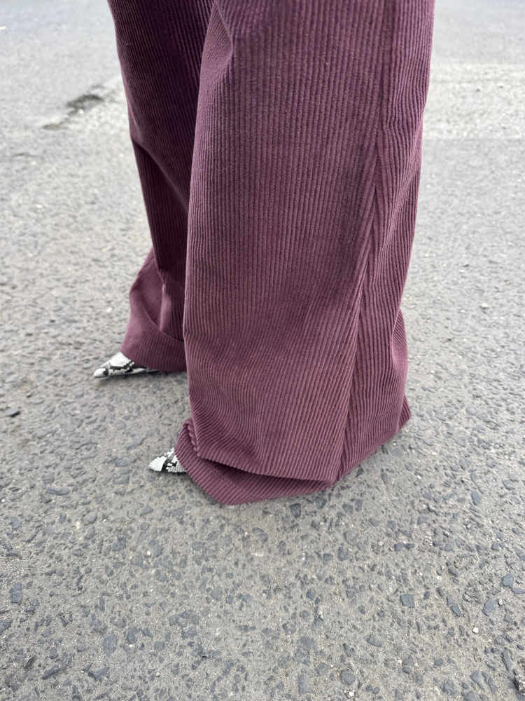 STEVIE BURGUNDY CORDUROY PANTS