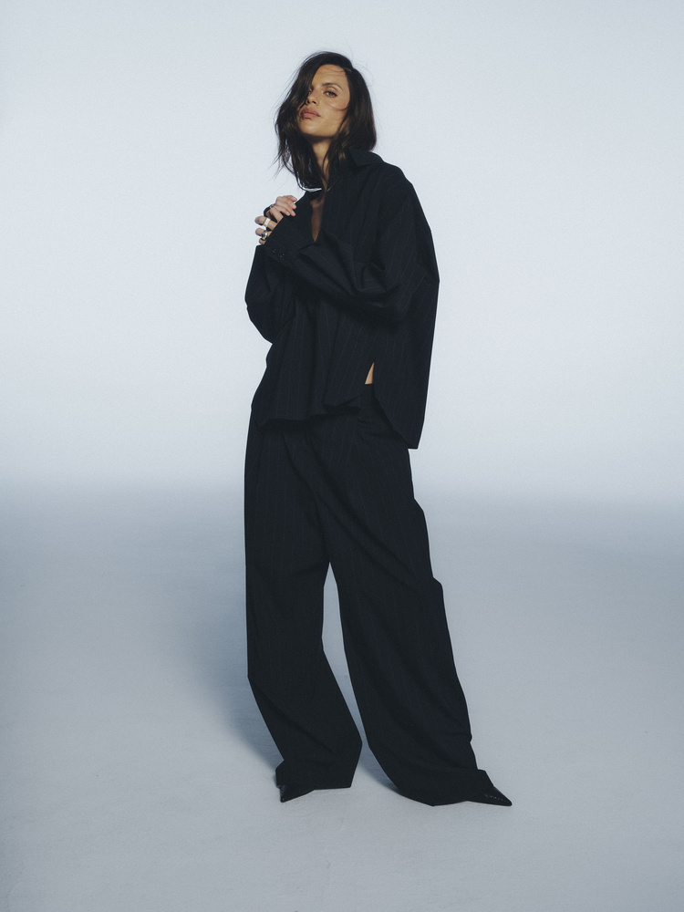 MESA WOOL STRIPES PANTS