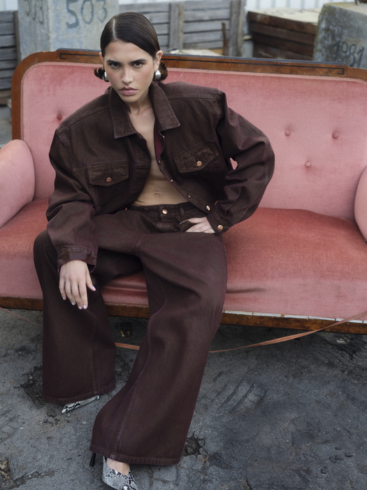 KAHN BURGUNDY WAXED JACKET