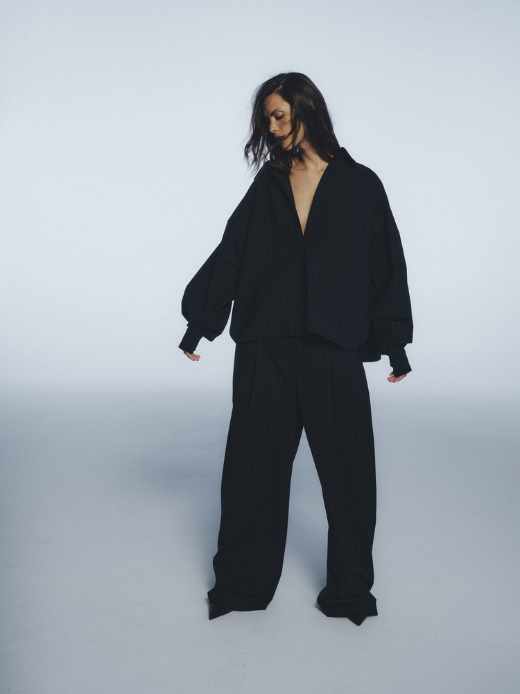 MESA WOOL STRIPES PANTS