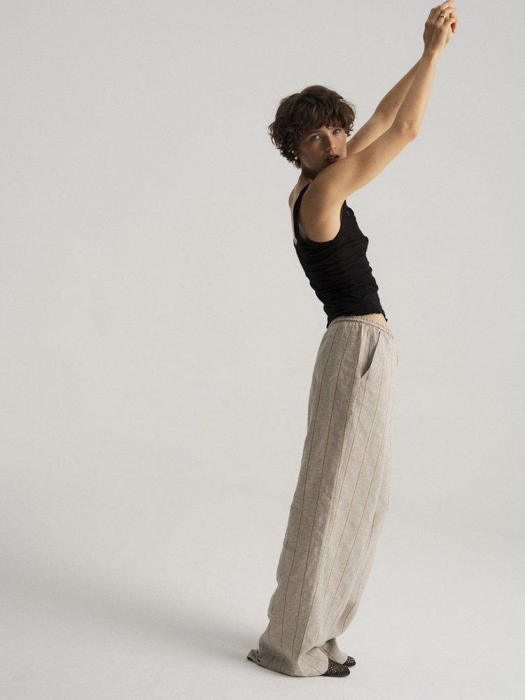 SPODNIE TAYA LINEN SAND