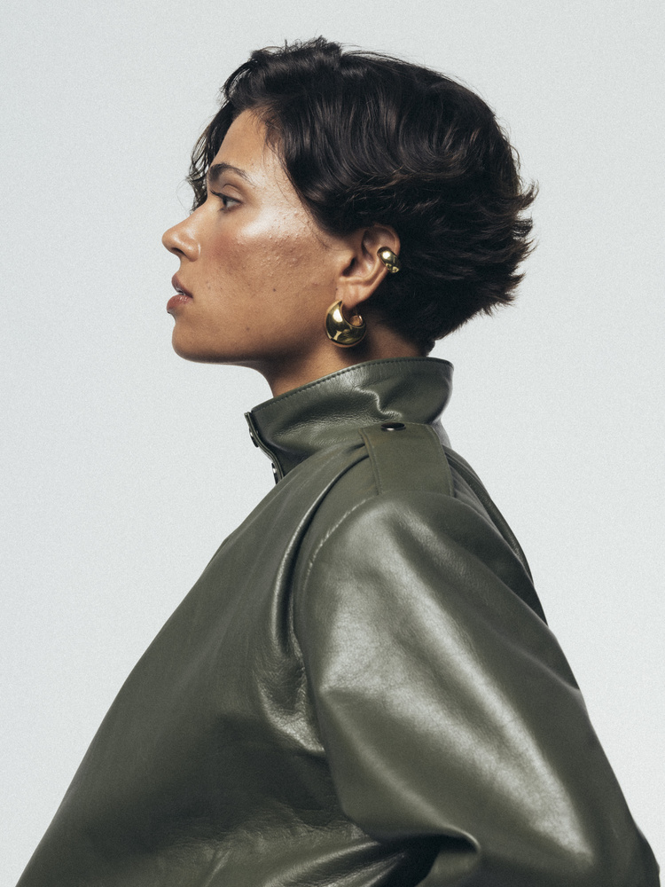 KURTKA BRADLEY OLIVE LEATHER 