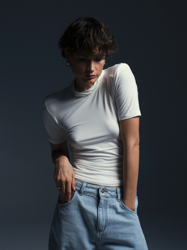 TURTLENECK DEVON SHORT CREAM