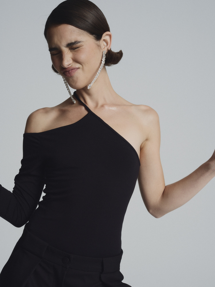 SERPENE BLACK BODYSUIT