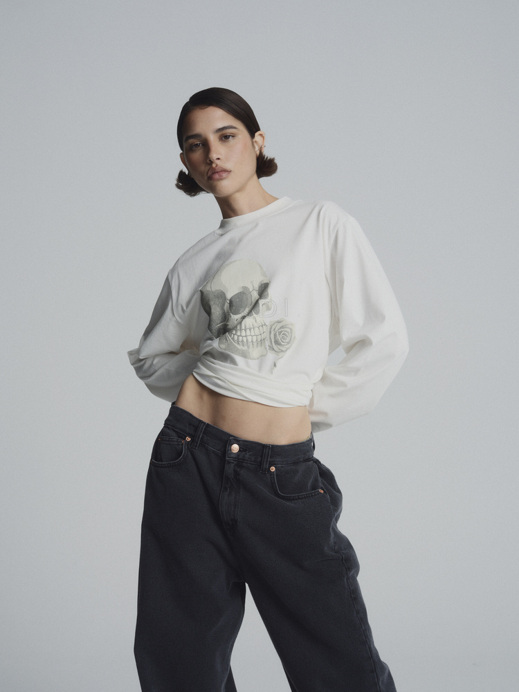 LONGSLEEVE SCULL OFF WHITE