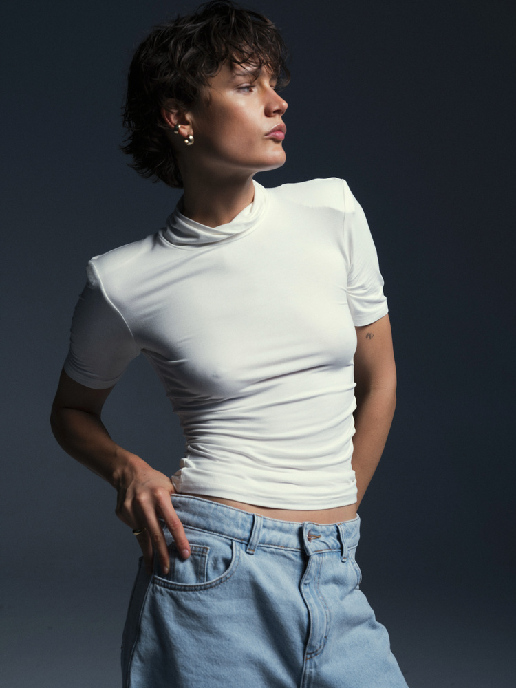 TURTLENECK DEVON SHORT CREAM