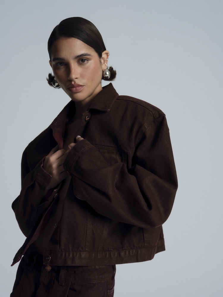 KAHN BURGUNDY WAXED JACKET