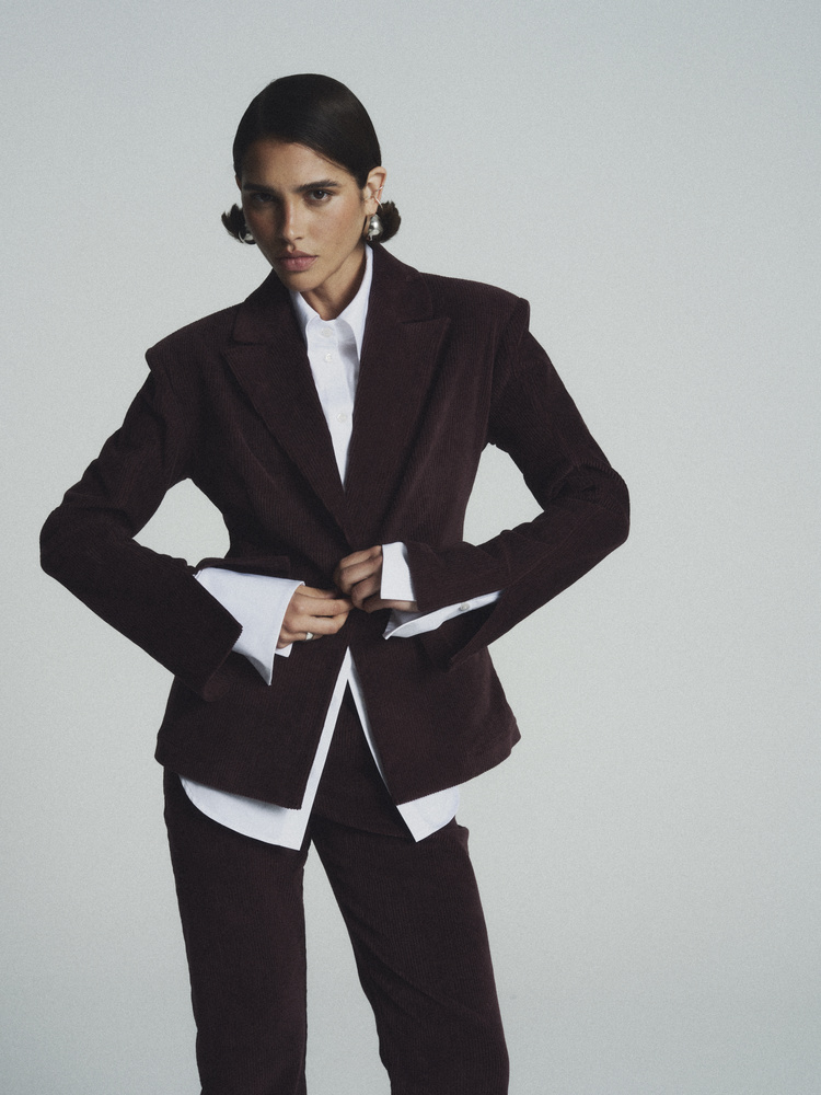 STEVIE BURGUNDY CORDUROY JACKET 