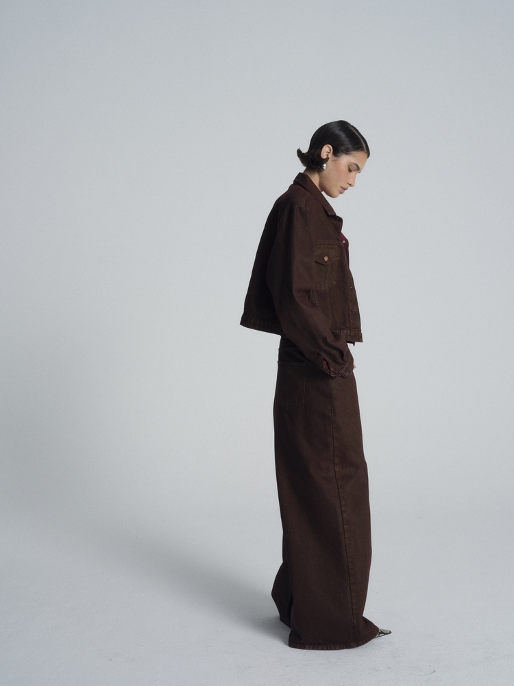 KAHN BURGUNDY WAXED PANTS