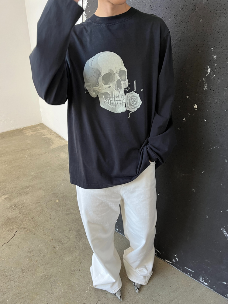 LONGSLEEVE SCULL DARK