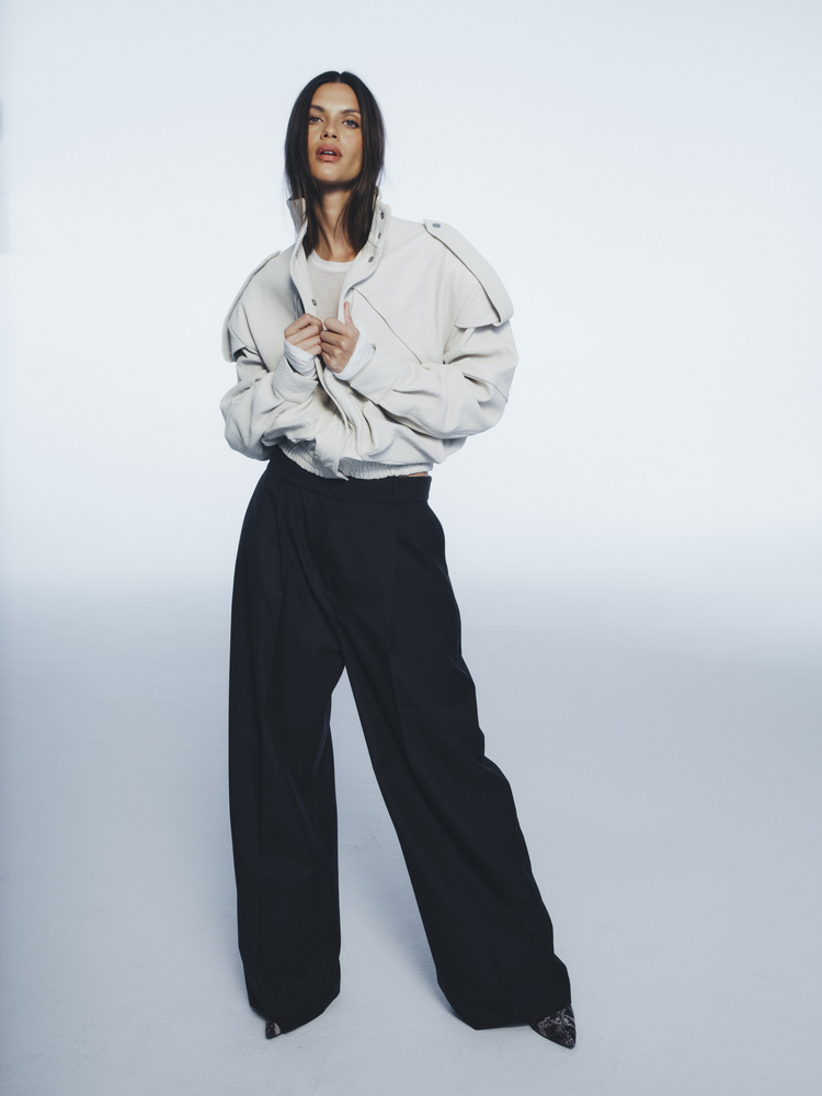 NASH CREAM LEATHER JACKET