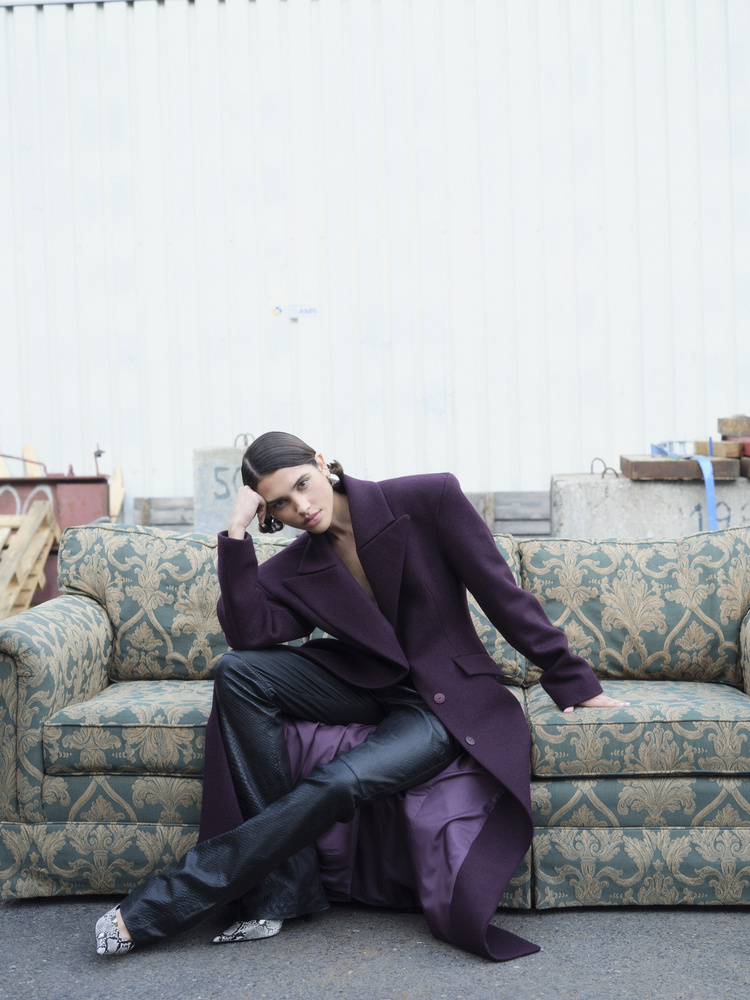 PŁASZCZ ARDEN WOOL BURGUNDY