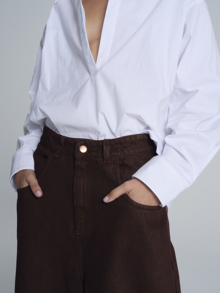 KAHN BURGUNDY WAXED PANTS