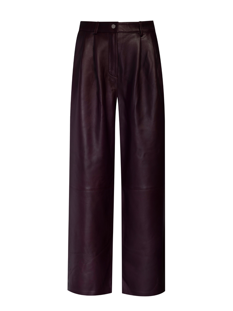 BLAIR LEATHER WINE PANTS