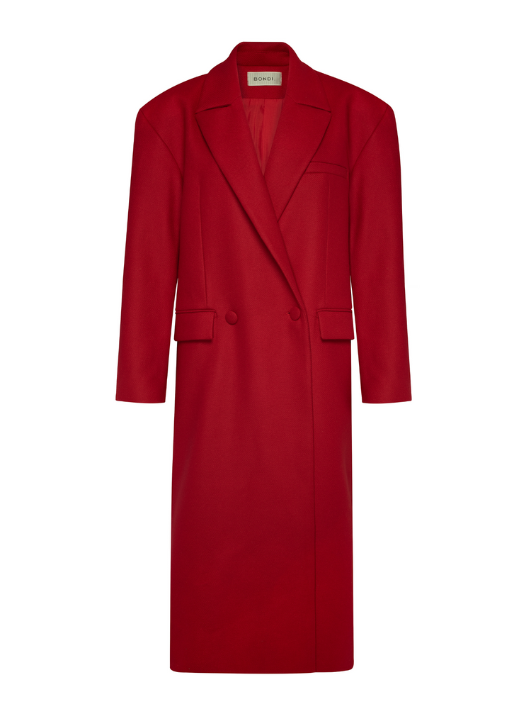 NOA WOOL RED COAT