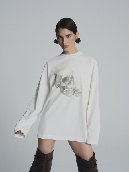 LONGSLEEVE SCULL OFF WHITE