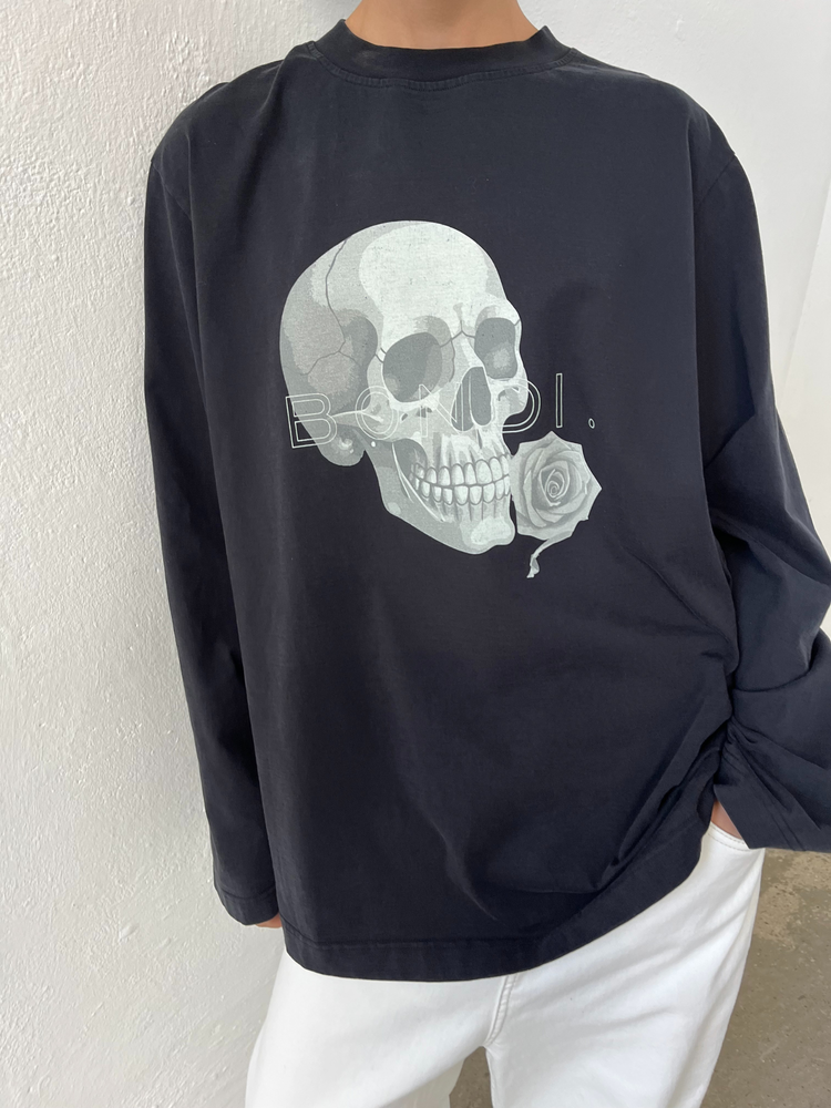 LONGSLEEVE SCULL DARK