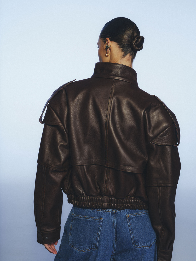 NASH BROWN LEATHER JACKET