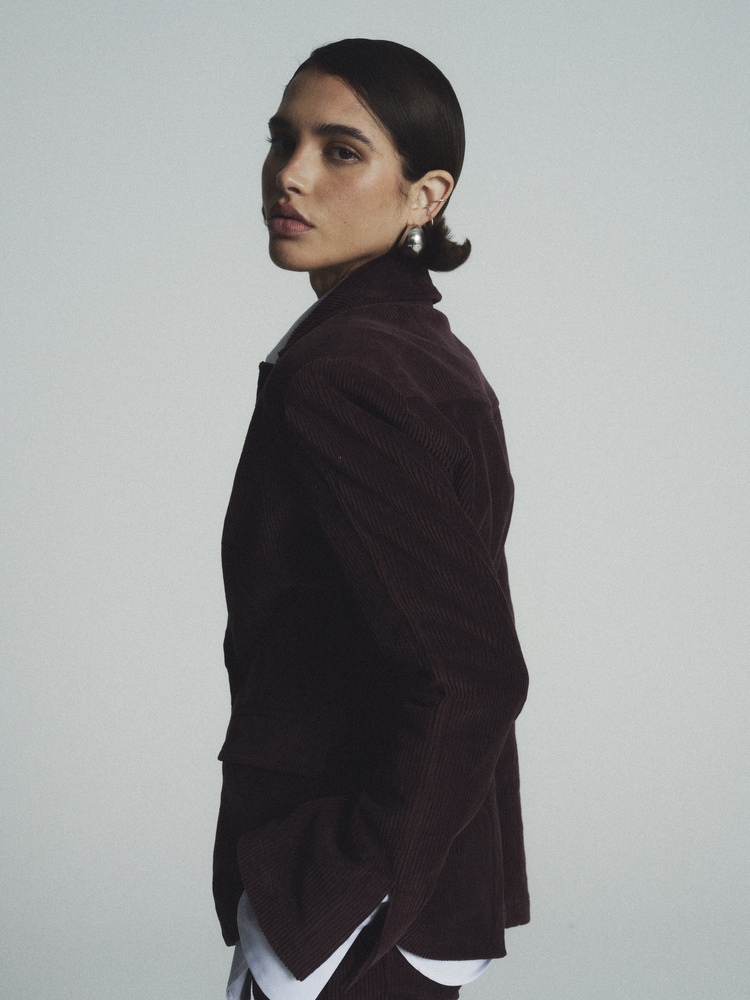 STEVIE BURGUNDY CORDUROY JACKET 