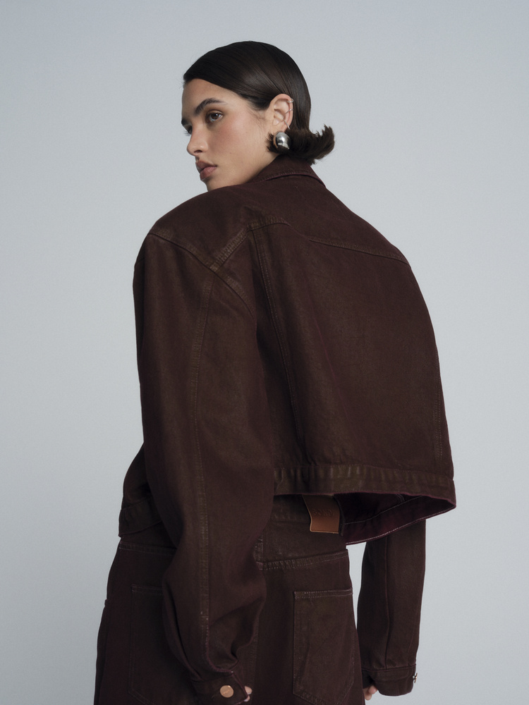 KAHN BURGUNDY WAXED JACKET