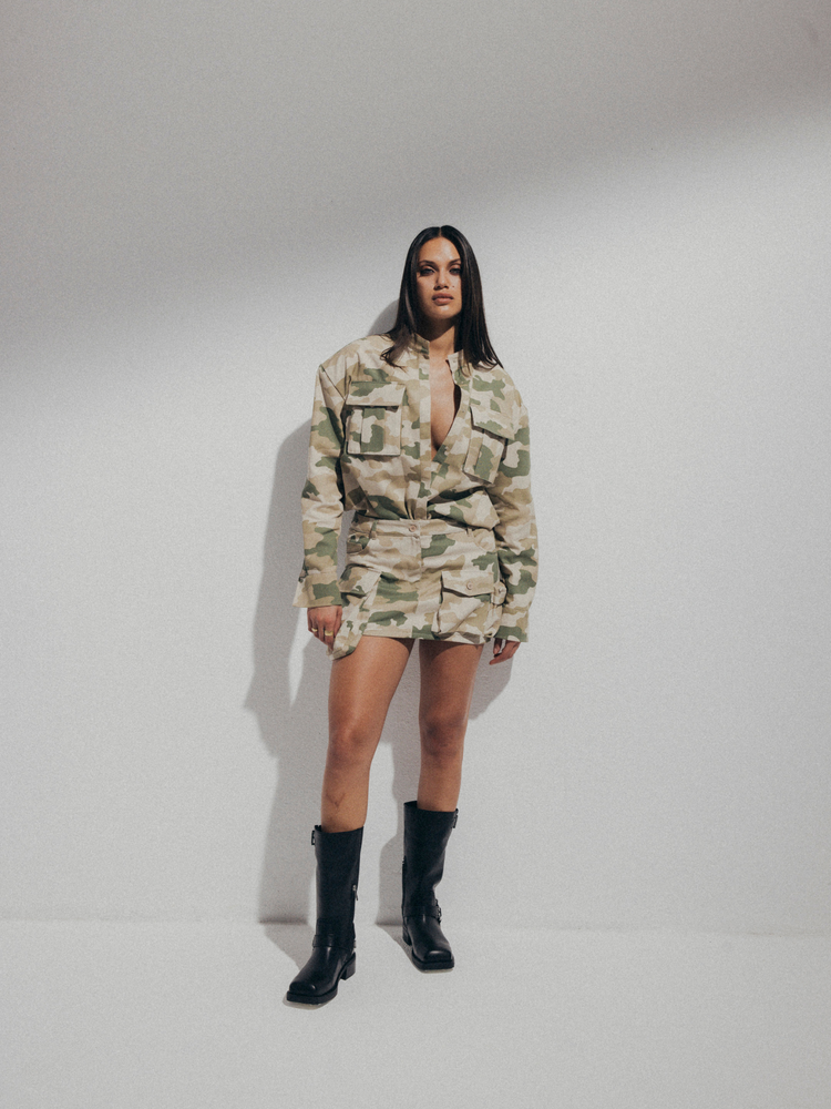 RAW CAMO SKIRT