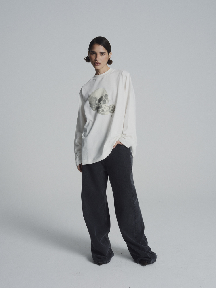 LONGSLEEVE SCULL OFF WHITE