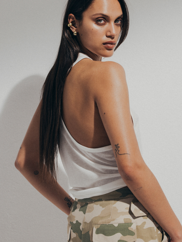 BOXER TOP SHEER WHITE