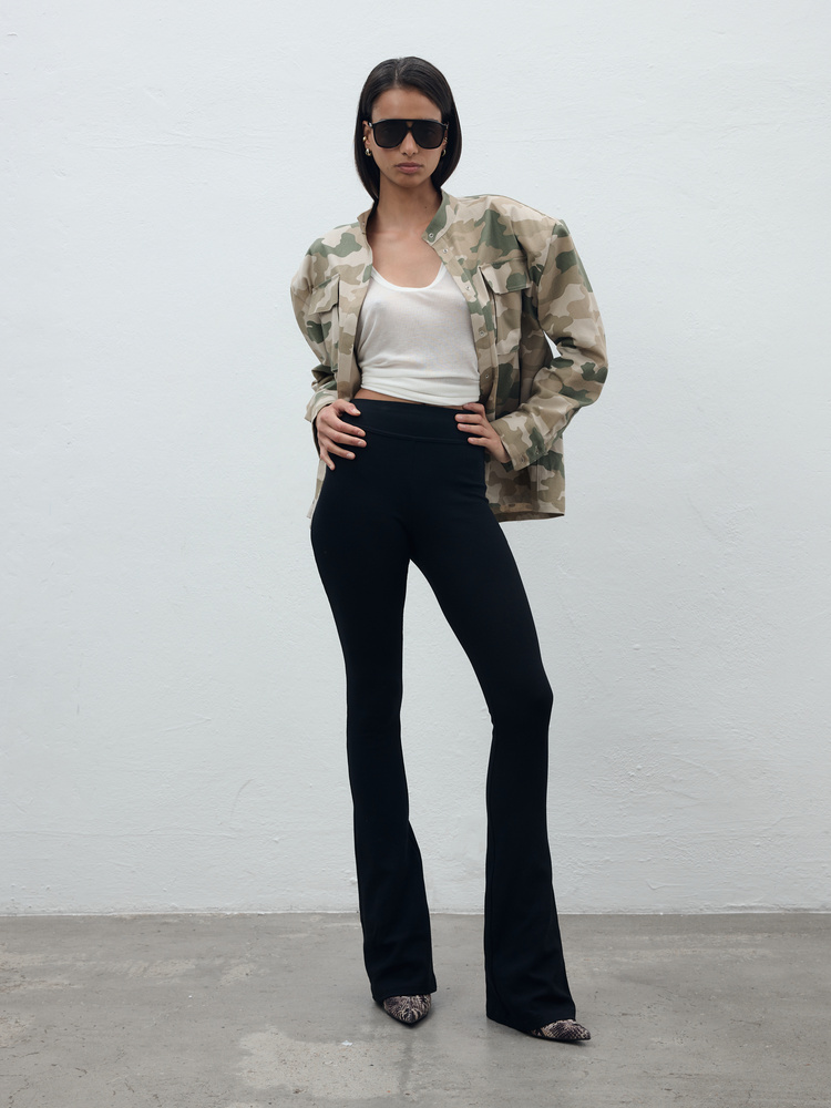 ELASTIC FLARED LEGGINGS