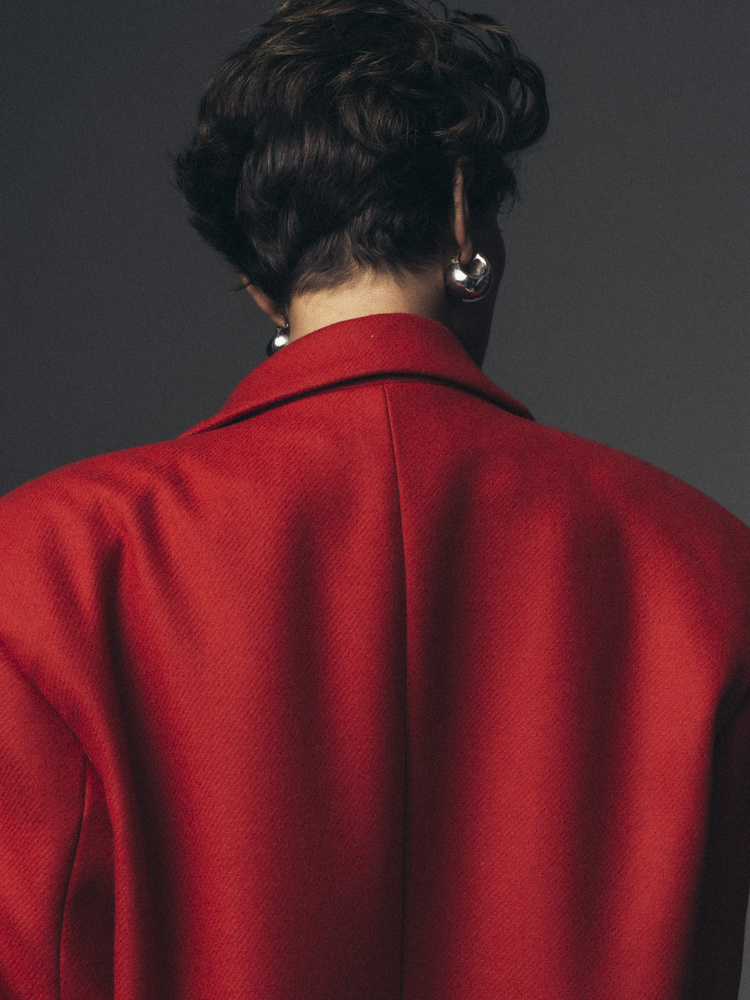 NOA WOOL RED COAT