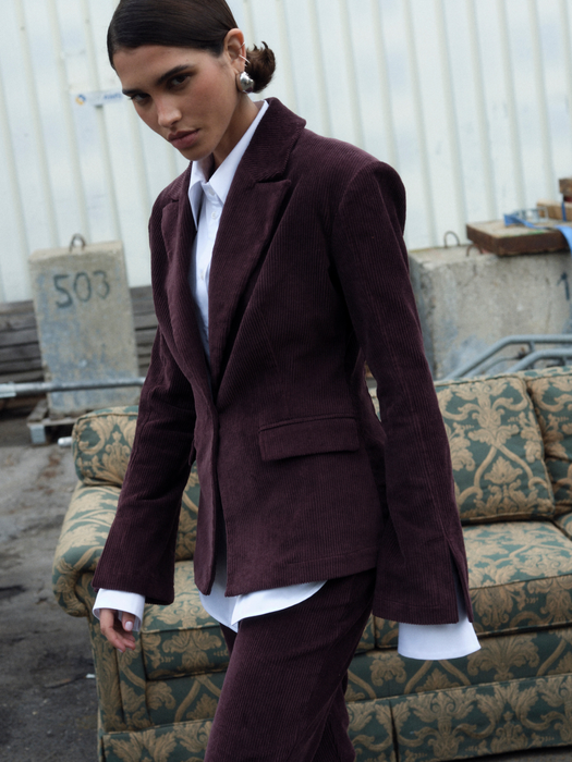 STEVIE BURGUNDY CORDUROY JACKET
