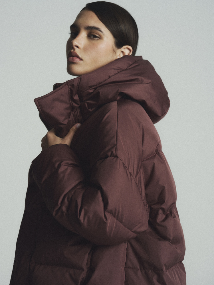 SOLVEN BURGUNDY DOWN JACKET