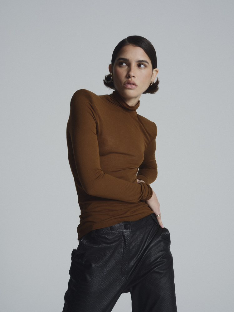 TURTLENECK SHEER AMBER