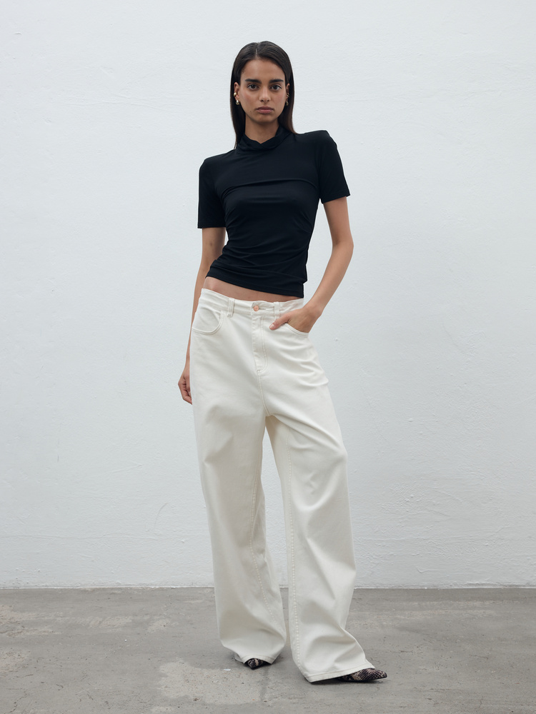 URBAN OFF WHITE PANTS TALL