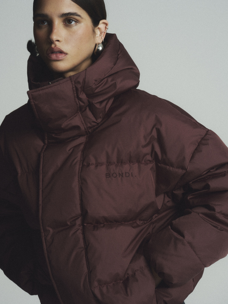 SOLVEN BURGUNDY DOWN JACKET