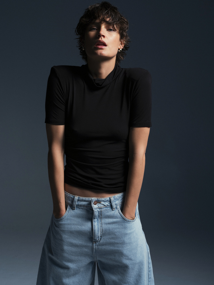 TURTLENECK DEVON SHORT CREAM