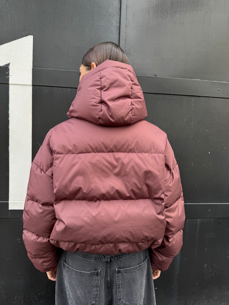 KURTKA PUCHOWA SOLVEN BURGUNDY