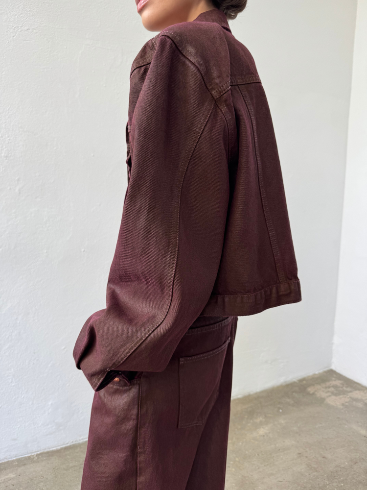 KAHN BURGUNDY WAXED JACKET